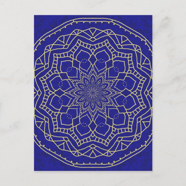 Blue Mandala Postcard (Front)
