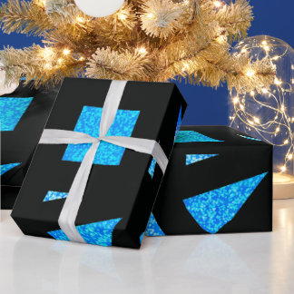 Blue Mandala Sparkles Wrapping Paper