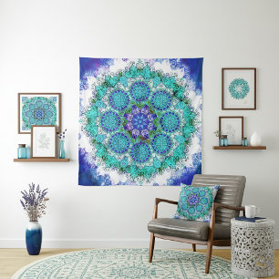 Blue mandala Tapestry