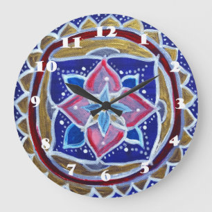 Blue Mandala Wall Clock