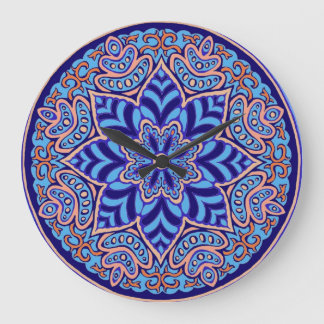 Blue Mandala Wall Clock