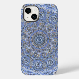 Blue Mandala With Beach Sea Life Words Case-Mate iPhone 14 Case