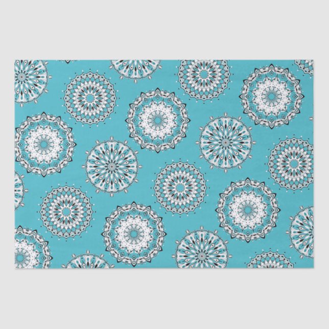 Blue Mandalas Tissue Paper (Front)