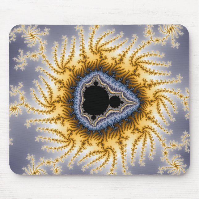 Blue Mandel - Fractal Mousepad (Front)