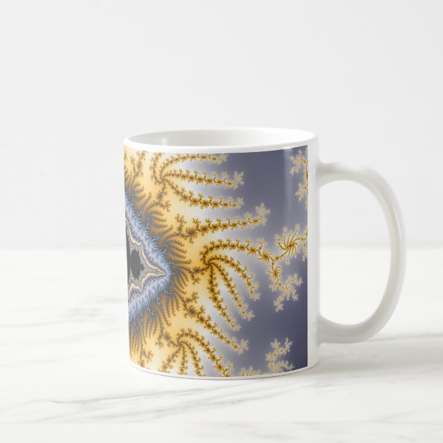 Blue Mandel - Fractal Mug (Right)