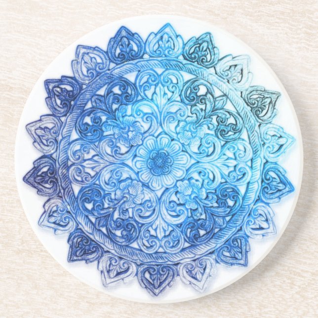 Blue Mandela Coaster (Front)