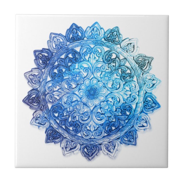 Blue Mandela Tile (Front)