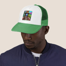 Blue Man's Majestic Dreadlocks Trucker Cap