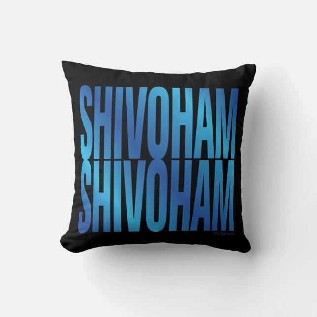 Blue Mantra Shivoham Shivoham Black Cushion (Front)