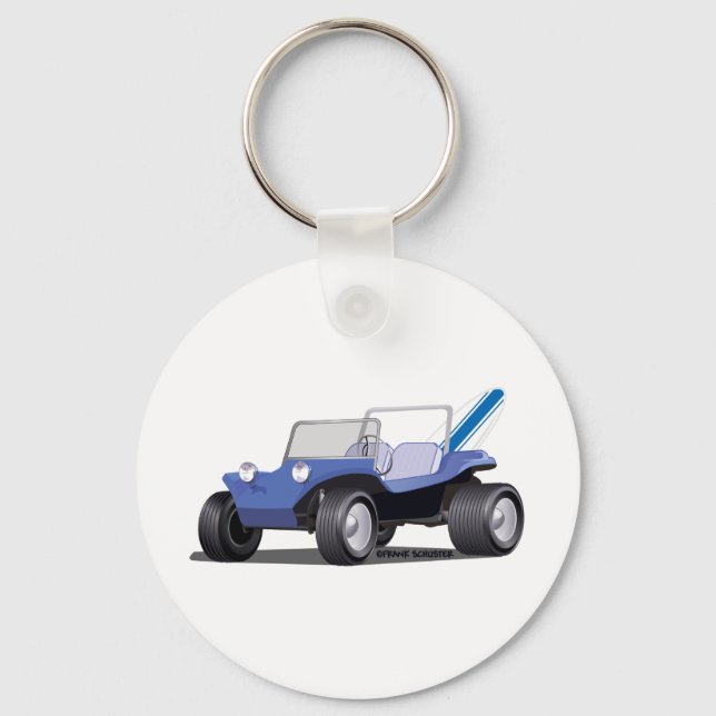 Blue Manx Side Key Ring (Front)