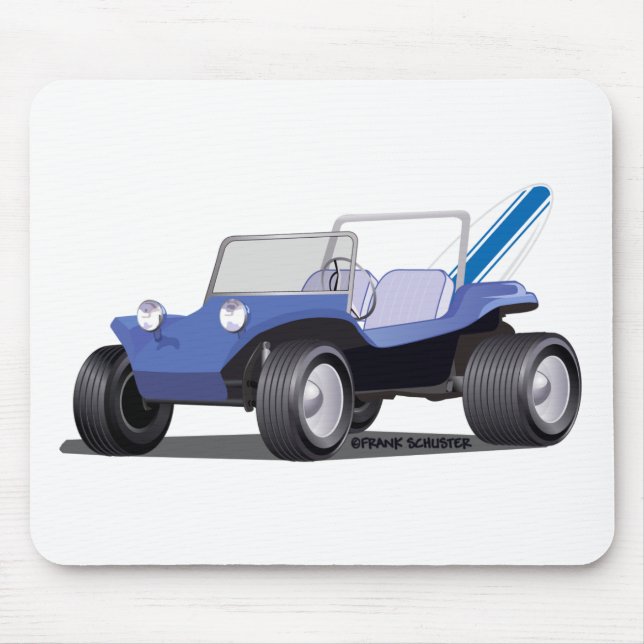 Blue Manx Side Mouse Mat (Front)