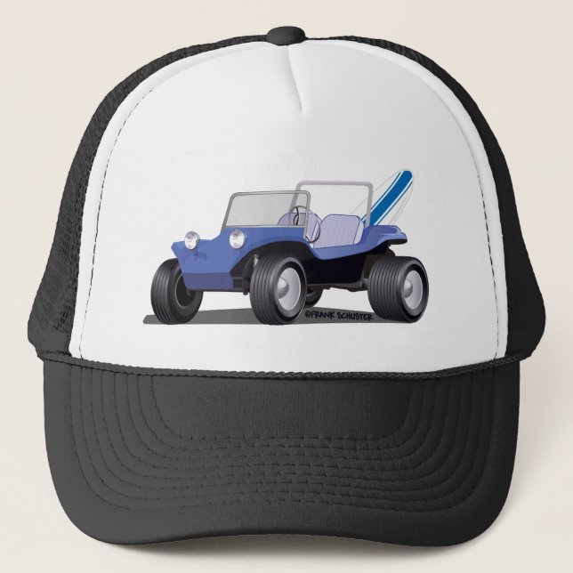Blue Manx Side Trucker Hat (Front)