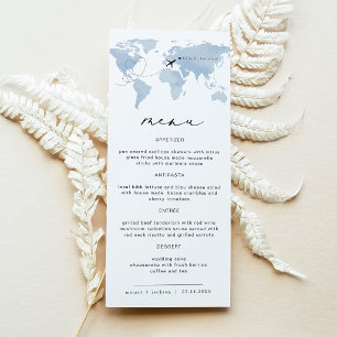 Blue Map Destination Dinner Menu Carmen