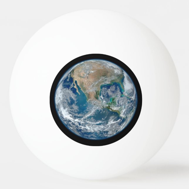 Blue Marble 2015 - Earth, Space, Planets Ping Pong Ball (Back)