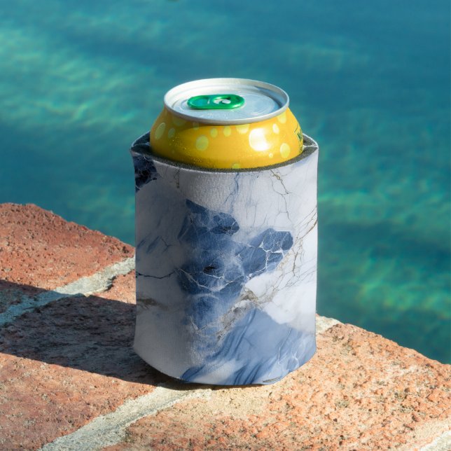 blue marble abstract coastal pattern can cooler (In Situ Pool)