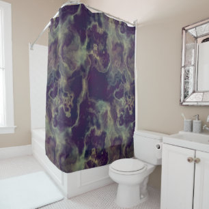 blue Marble abstract Shower Curtain