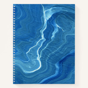 Blue Marble Agate Abstraction Notebook