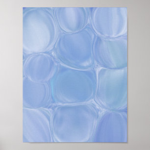 Blue Marble Bubbles Poster