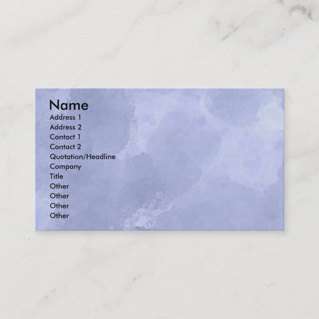 Blue Marble Business Card (Front)