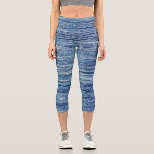 Blue Marble Capri Leggings