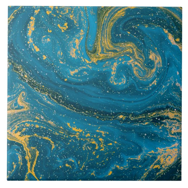 Blue Marble Ceramic Tile (Front)