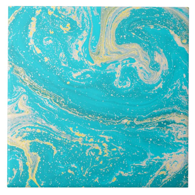 Blue Marble Ceramic Tile (Front)