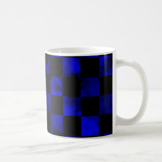 Blue marble Chequerboard Coffee Mug