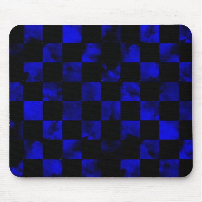 Blue marble Chequerboard Mouse Mat (Front)