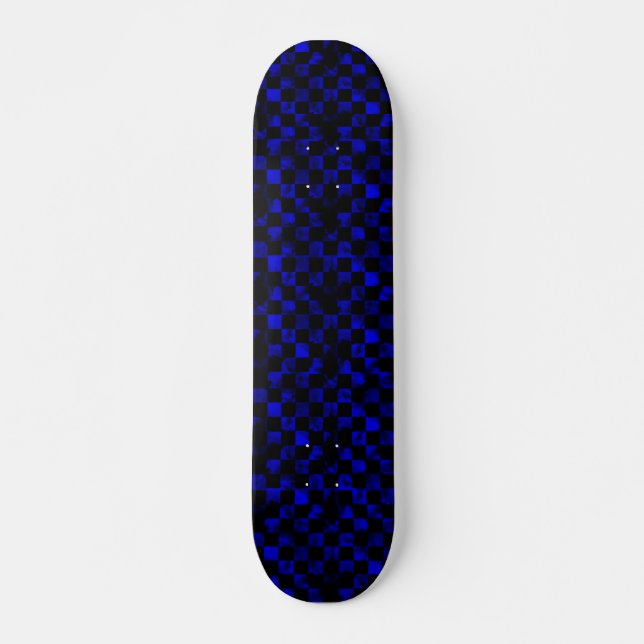 Blue Marble Chequerboard Skateboard (Front)