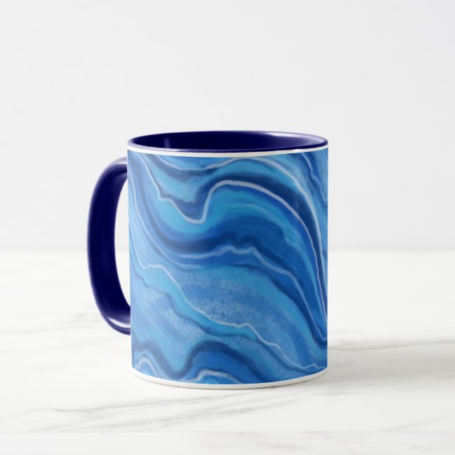 Blue Marble Coffee Mug (Front Left)