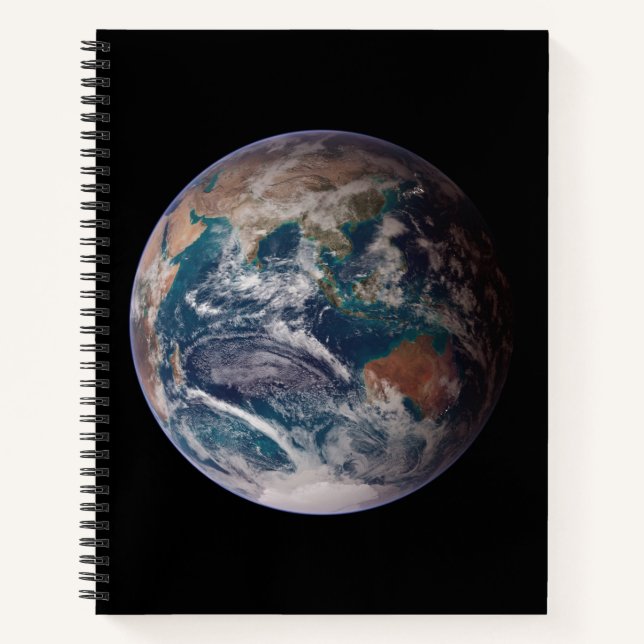 Blue Marble Earth (Eastern Hemisphere) Notebook (Front)