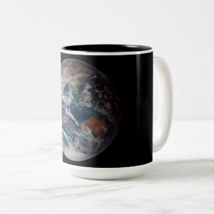 Blue Marble Earth (Eastern Hemisphere) Two-Tone Coffee Mug