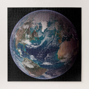 Blue Marble Earth (Western Hemisphere) Jigsaw Puzzle