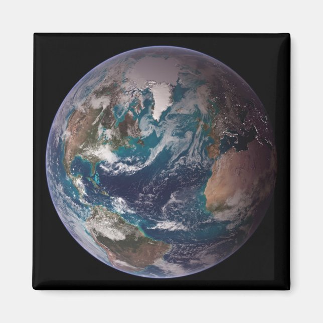 Blue Marble Earth (Western Hemisphere) Magnet (Front)