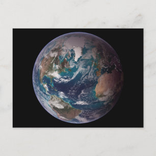 Blue Marble Earth (Western Hemisphere) Postcard