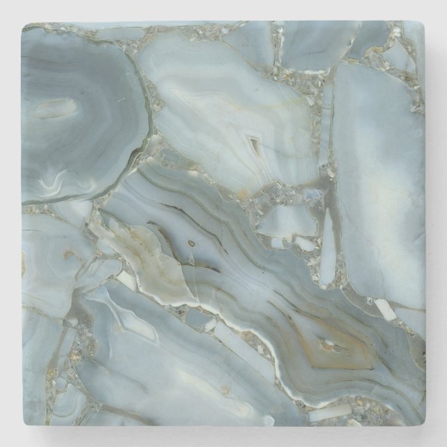 Blue Marble effect. Stone Coaster (Front)