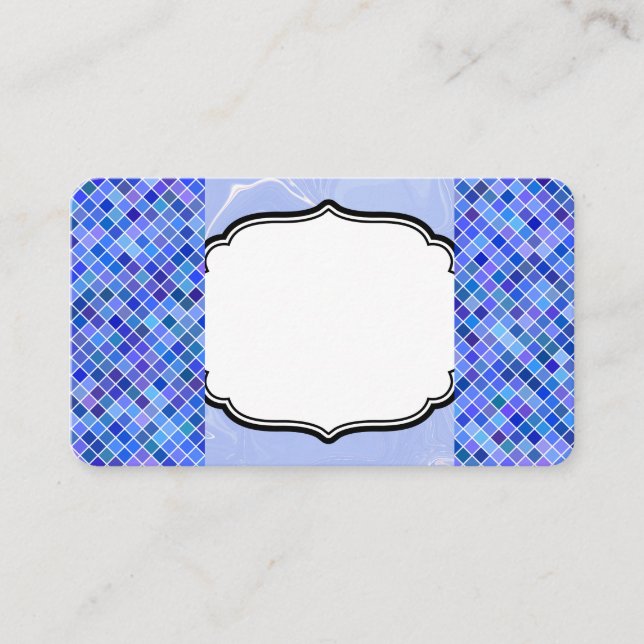 Blue Marble Geometric  Business Cards (Front)