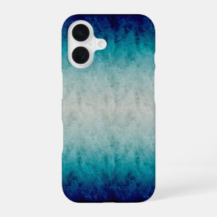 Blue Marble Gradient Design Reflected iPhone 16 Case