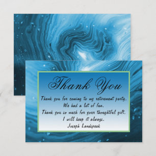 Blue Marble Happy Retirement Thank You Note Card