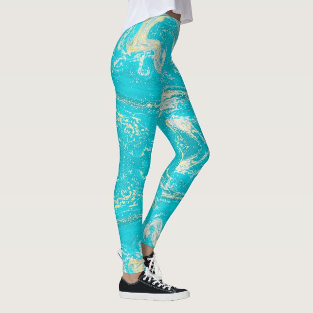 Blue Marble Leggings (Right)