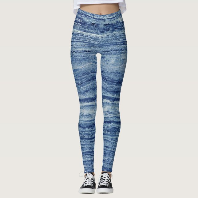 Blue Marble Leggings (Front)