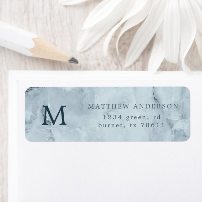blue marble masculine return address (Insitu)