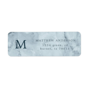 blue marble masculine return address
