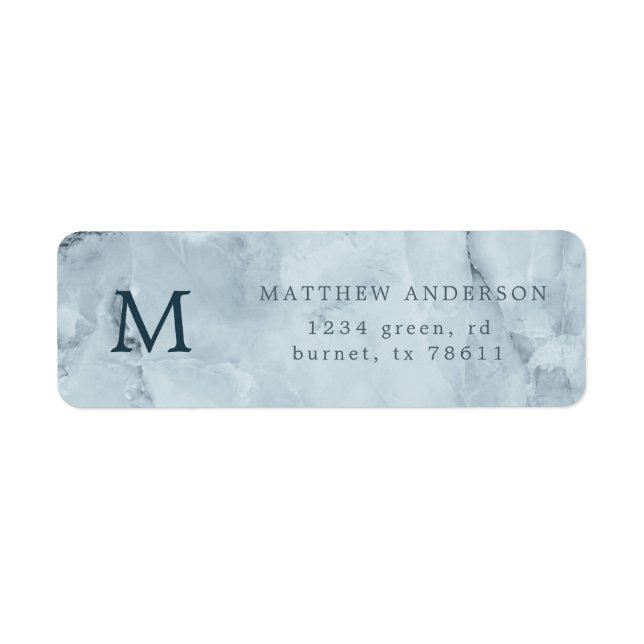 blue marble masculine return address (Front)