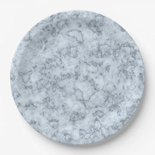 Blue marble paper plate