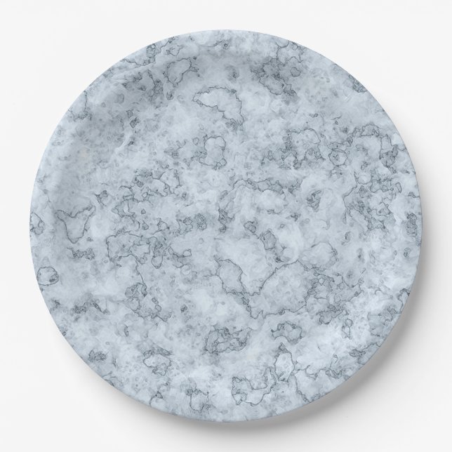 Blue marble paper plate (Front)