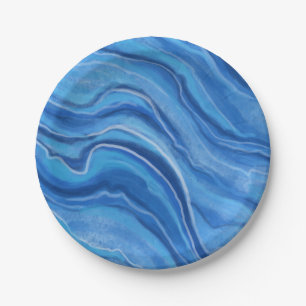 Blue Marble Paper Plates 