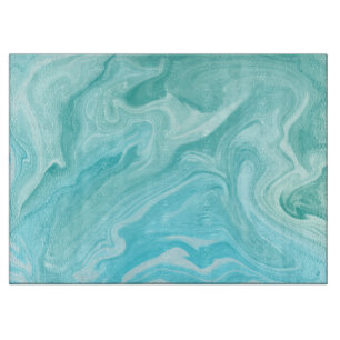 Blue Marble Pattern Cutting Board
