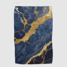 Blue Marble Pattern with Gold