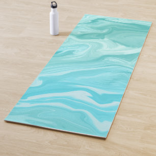 Blue Marble Pattern Yoga Mat